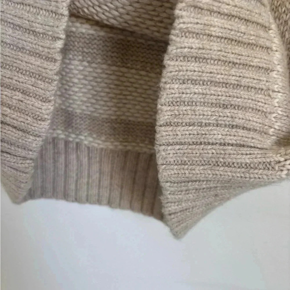 Cat & Jack Beige Striped Sherpa Mock Neck Sweater 12-14 - Picture 4 of 8